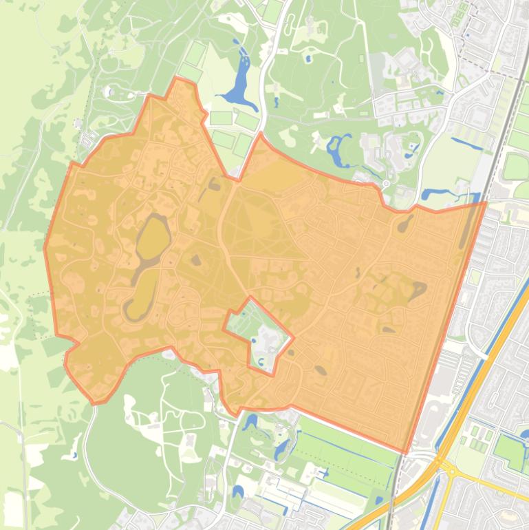 Kaart van de buurt Bloemendaal.