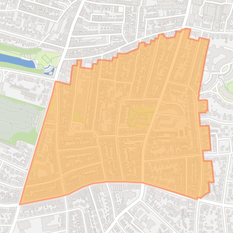 Kaart van de buurt Bloemenkwartier Noord.