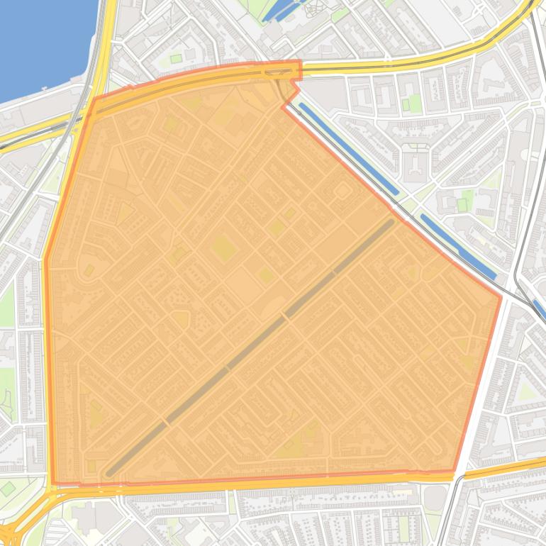 Kaart van de buurt Bloemhof.