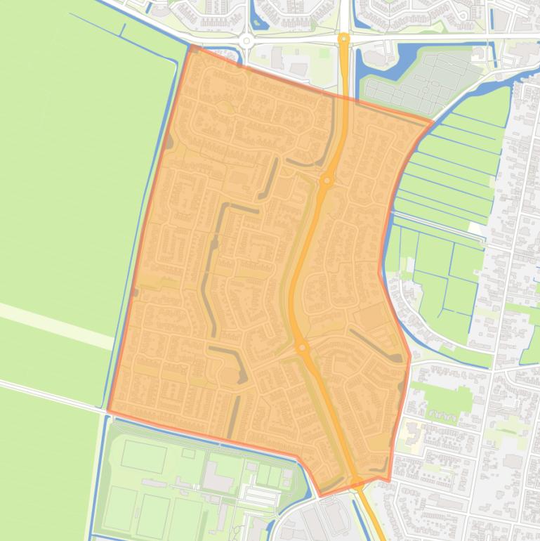 Kaart van de buurt Blokhuiswetering.