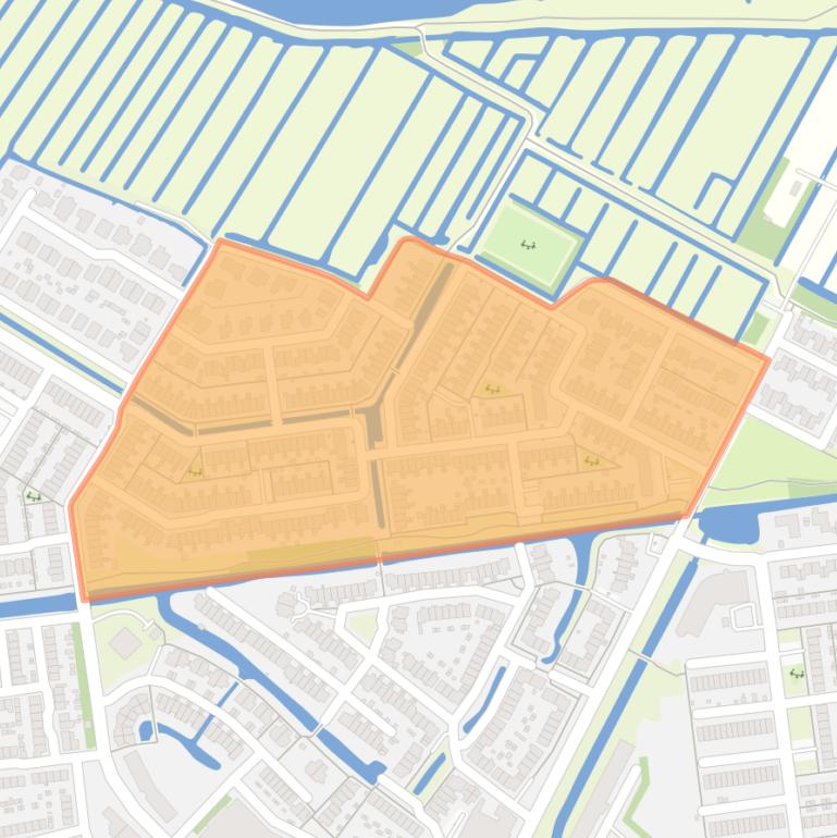 Kaart van de buurt Blokweer Noord.