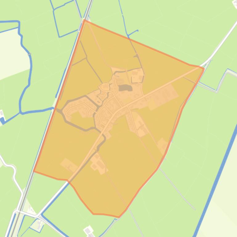 Kaart van de buurt Boazum.