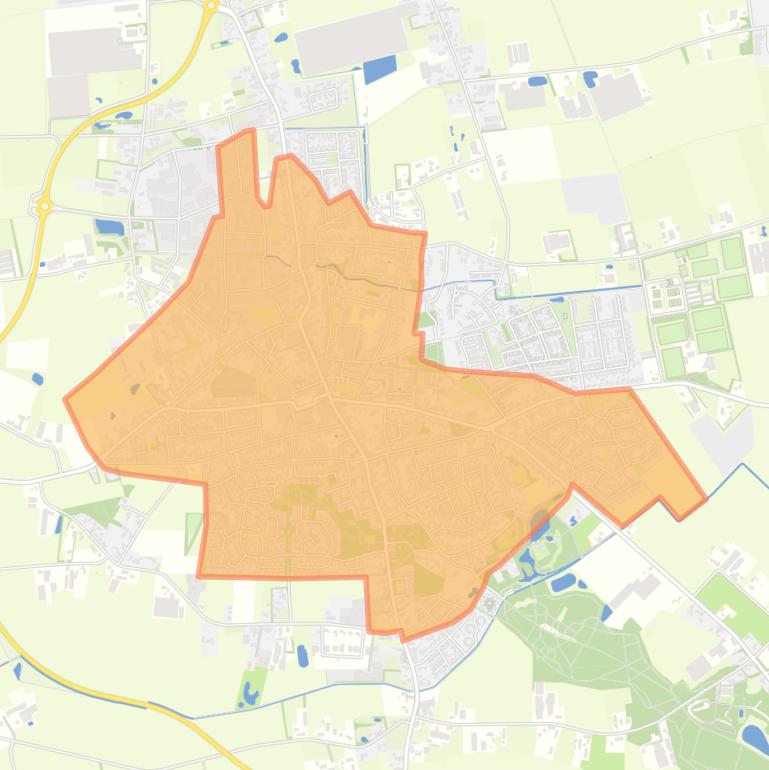 Kaart van de buurt Boekel.