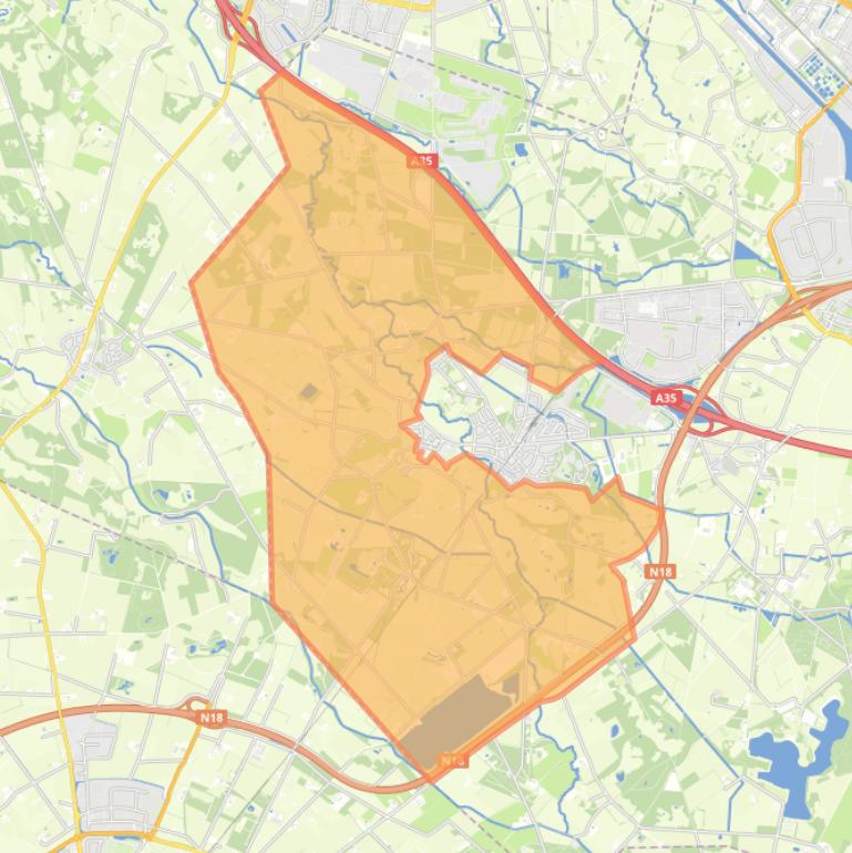 Kaart van de buurt Boekelerveld.
