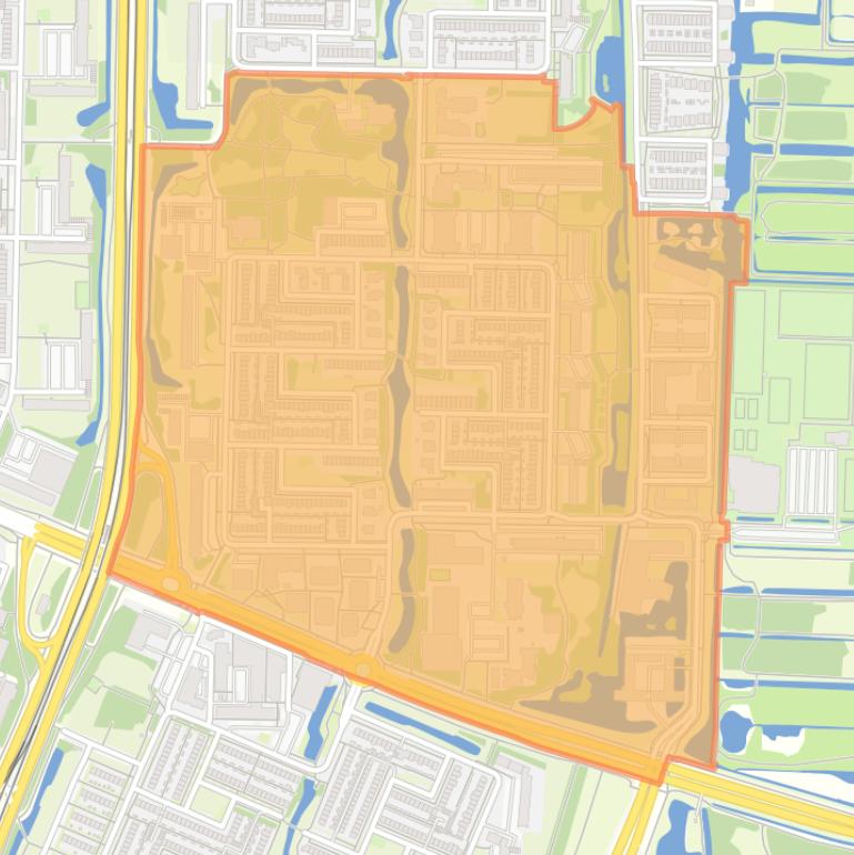 Kaart van de Boekenbuurt.