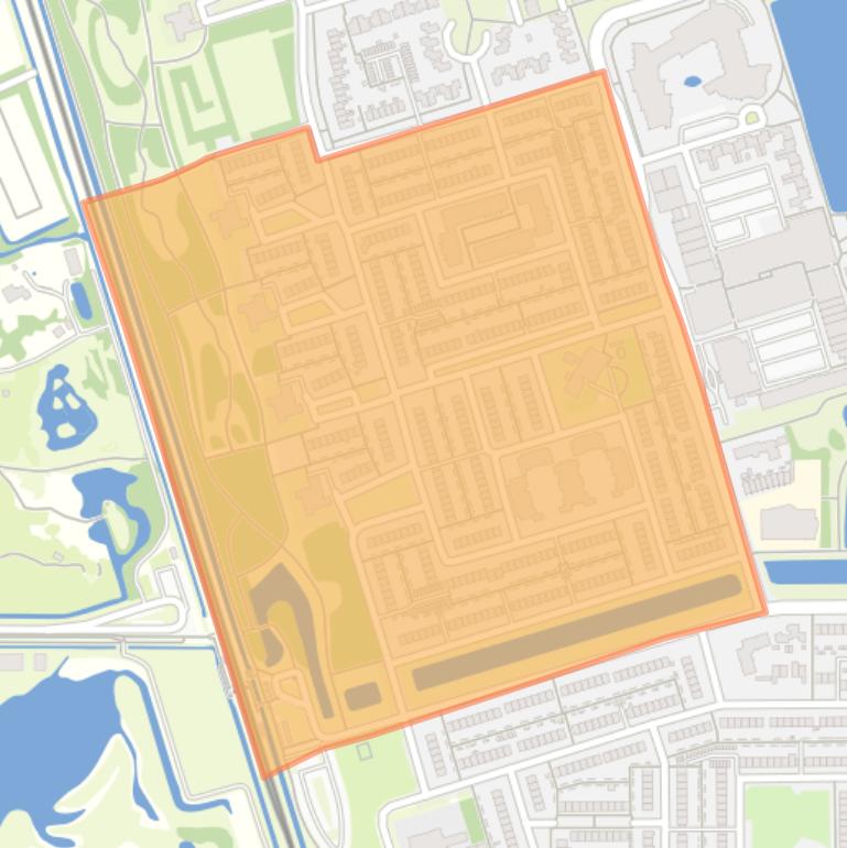 Kaart van de Boerderijbuurt.