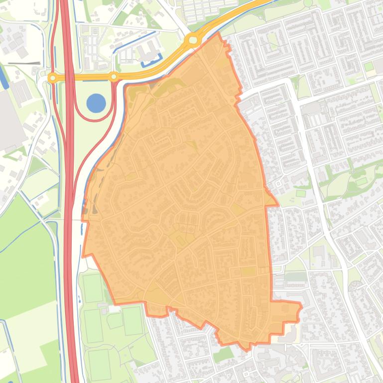 Kaart van de buurt Bogerd-Vijfhuis.