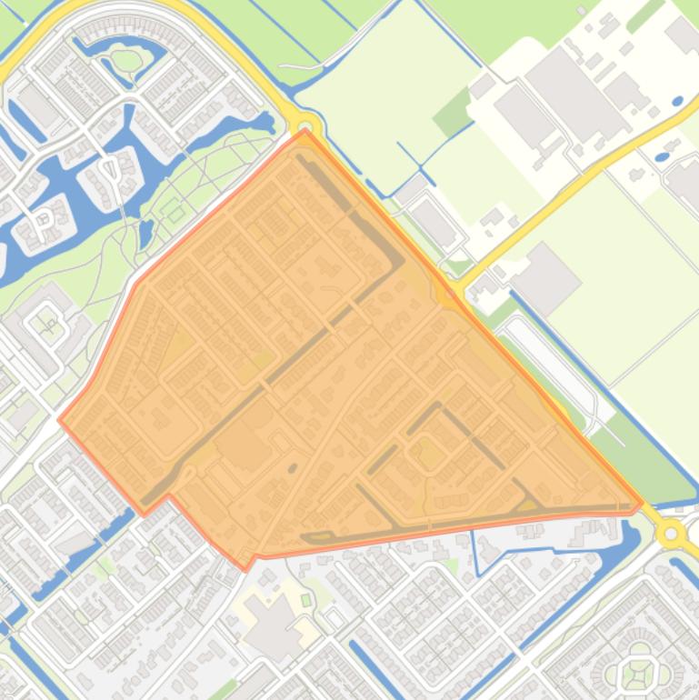 Kaart van de Bollenbuurt.