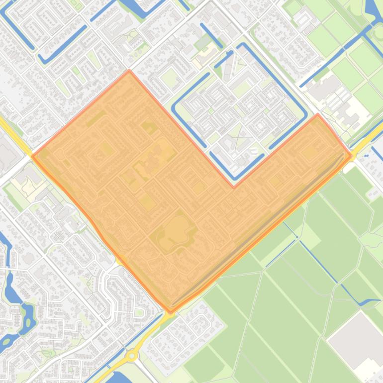 Kaart van de Bomenbuurt.