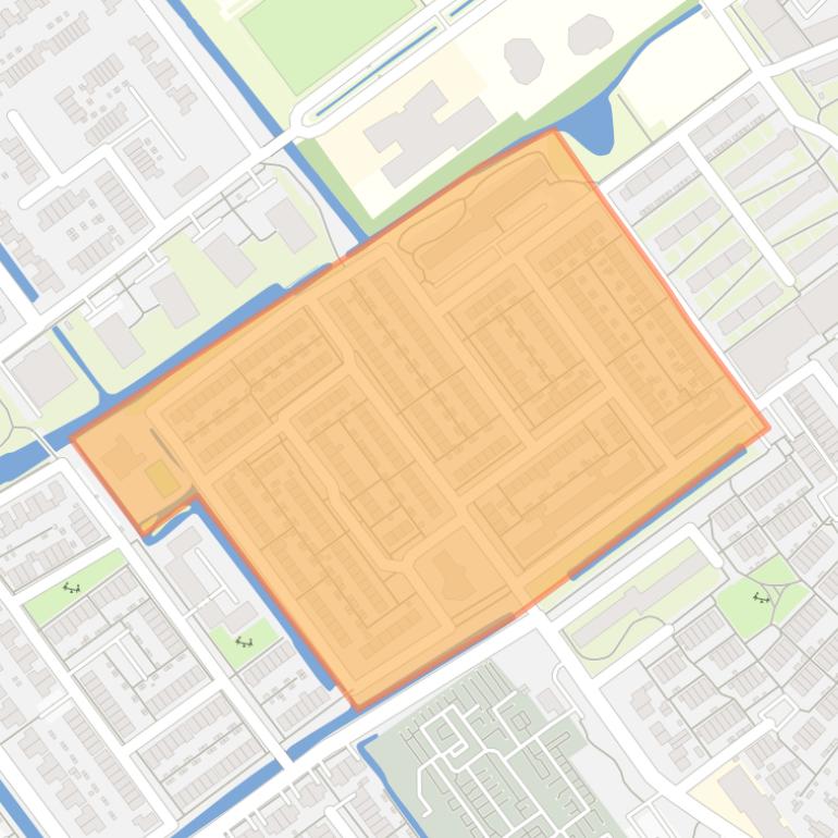 Kaart van de Bomenbuurt (Leerdam).