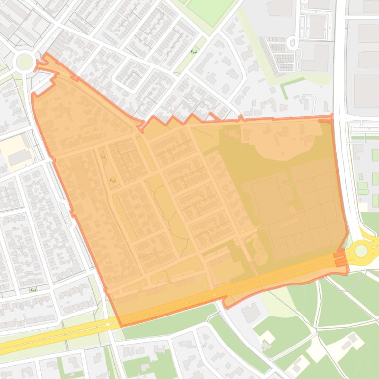 Kaart van de Bomenbuurt.