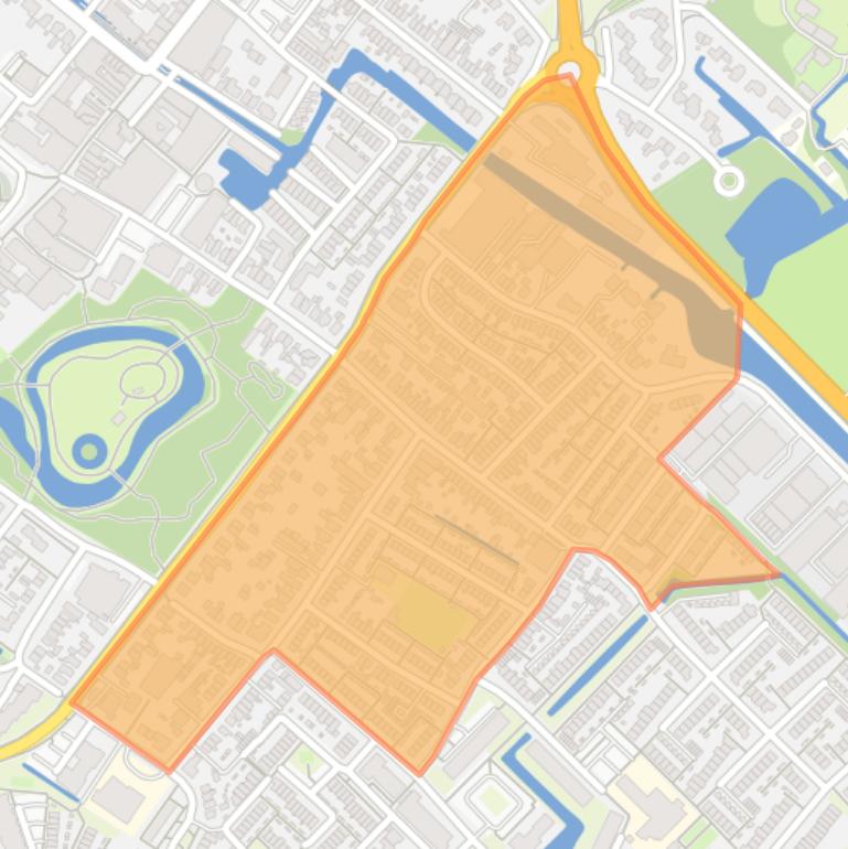 Kaart van de Bomenbuurt.