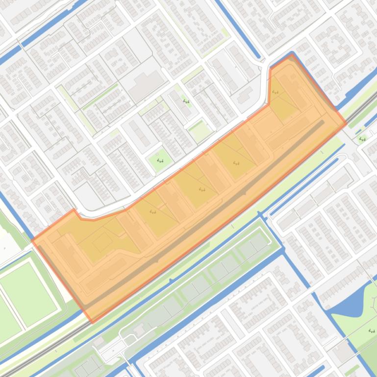 Kaart van de Bomenbuurt.