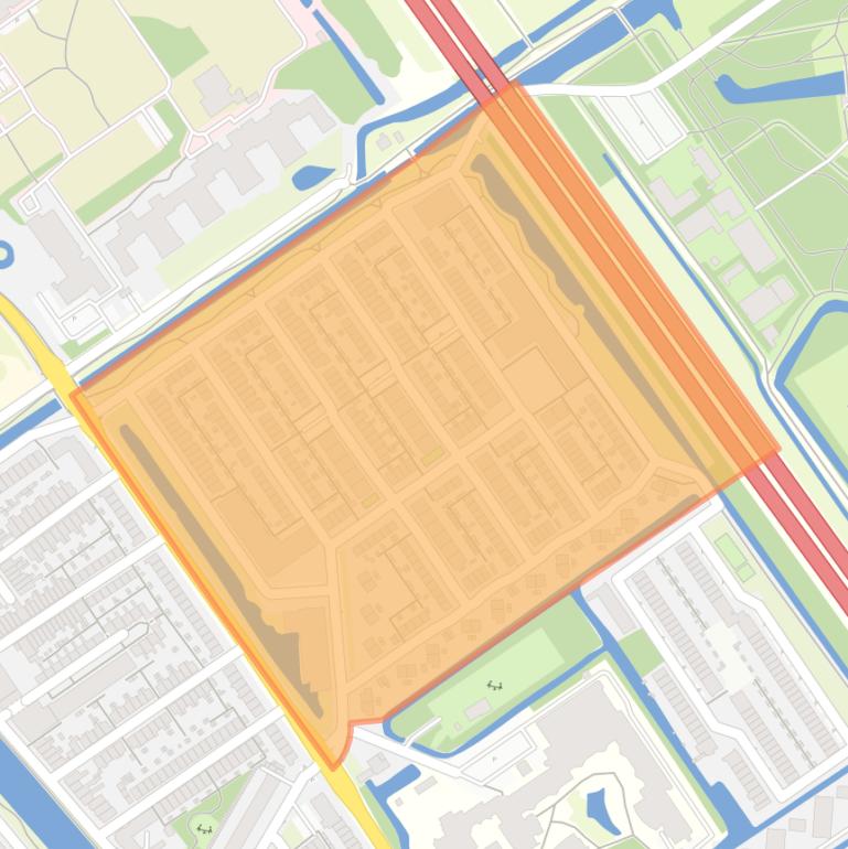 Kaart van de buurt Bomenwijk.