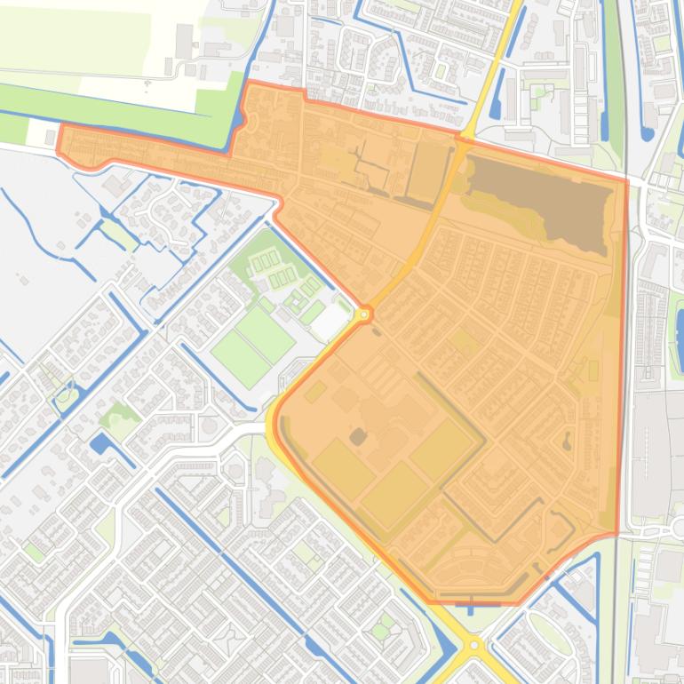 Kaart van de buurt Bomenwijk.