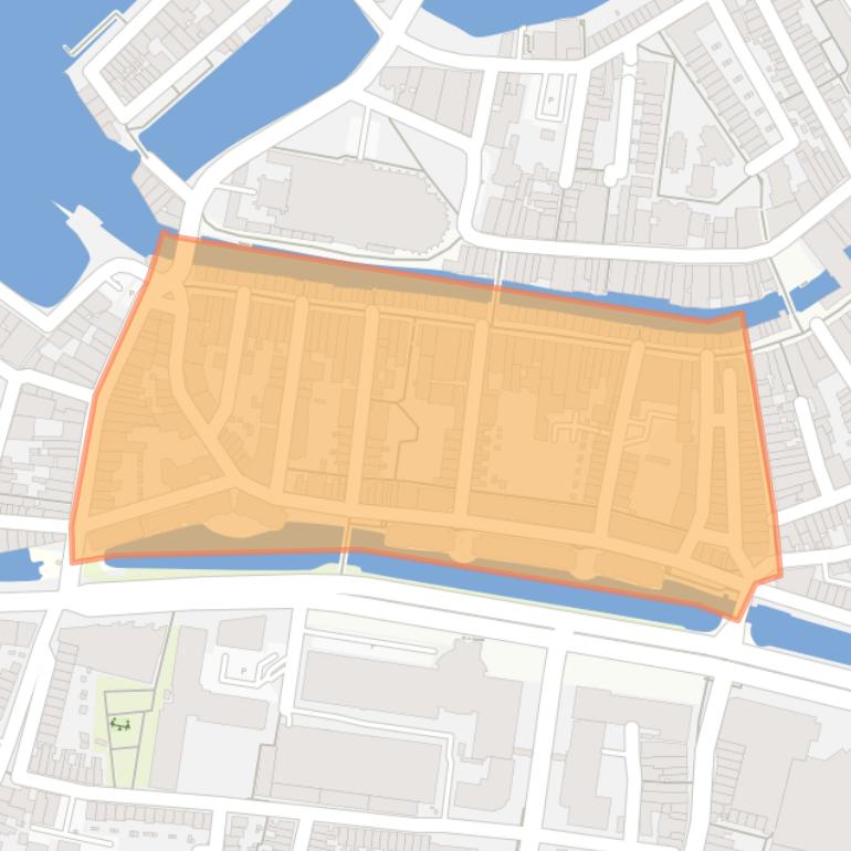 Kaart van de buurt Boogjes en omgeving.