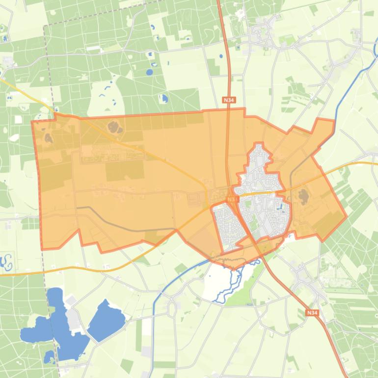 Kaart van de buurt Borger Buitengebied.