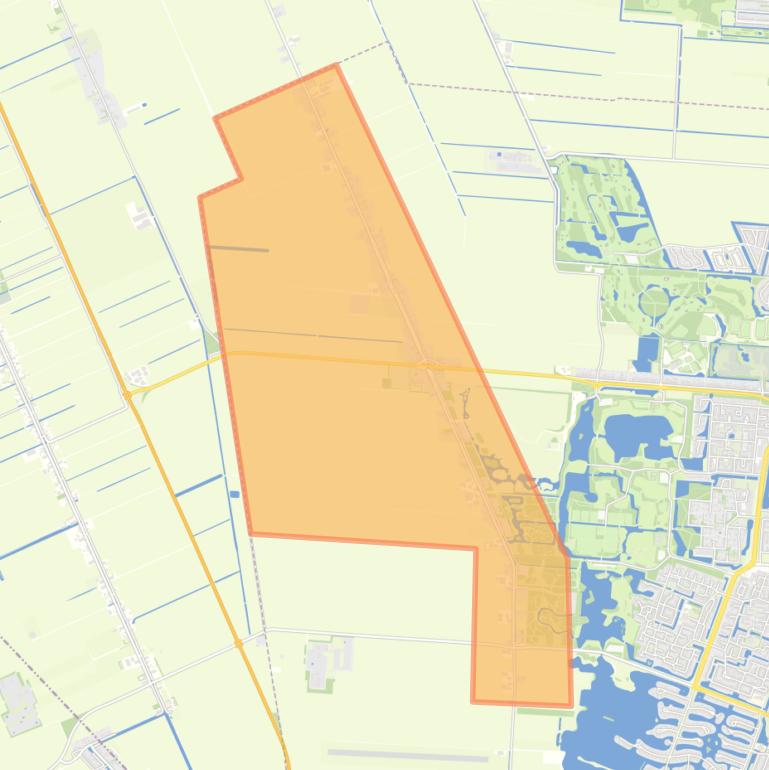 Kaart van de buurt Borgercompagnie (gedeeltelijk).