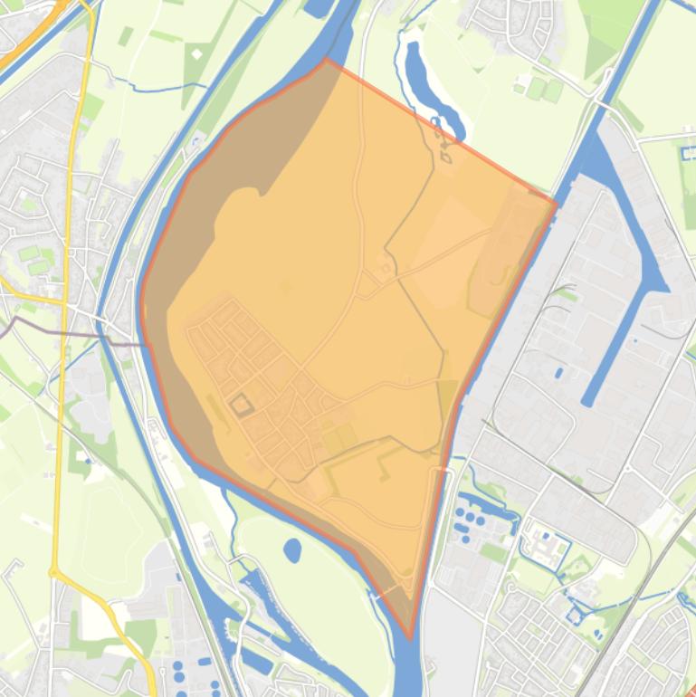 Kaart van de buurt Borgharen.