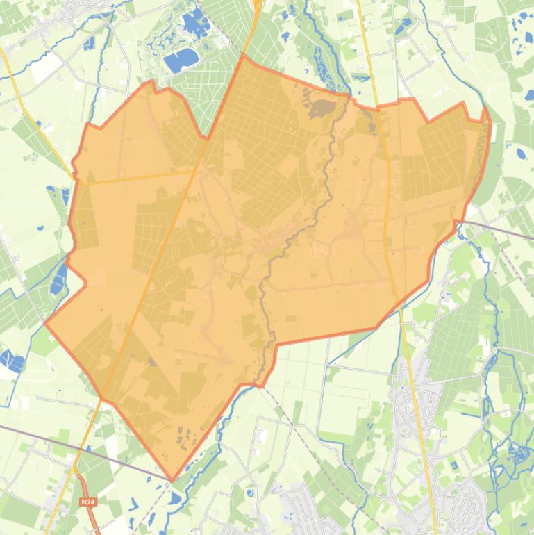 Kaart van de buurt Borkel en Schaft.