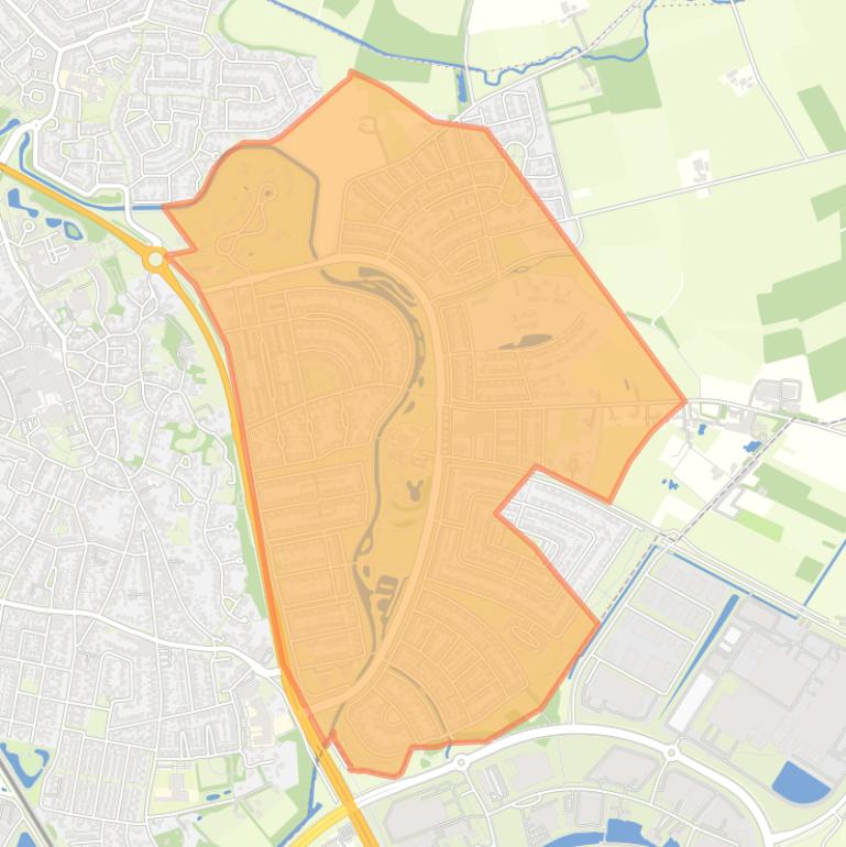 Kaart van de buurt Bornsche Maten.