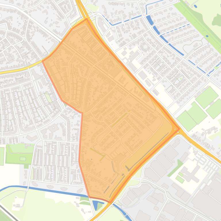 Kaart van de buurt Bornsestraat en omgeving Zuid.