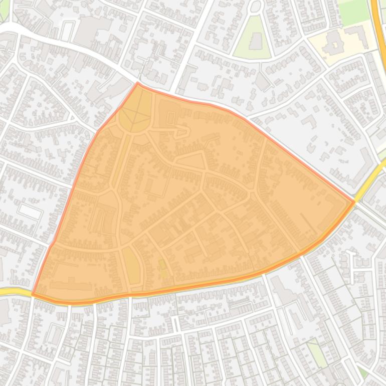 Kaart van de buurt Bornsestraat Midden-Riet Noord.