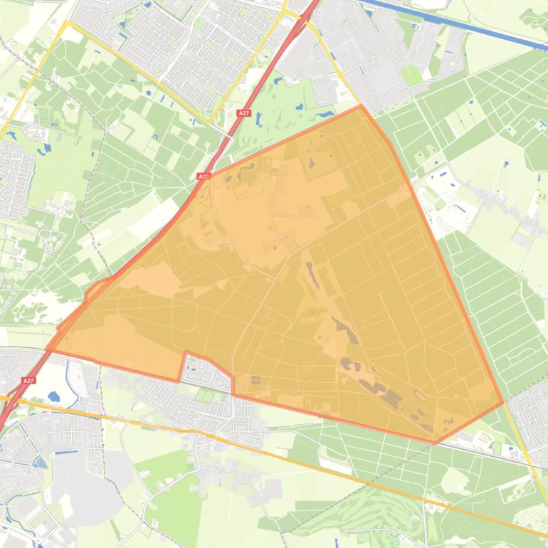 Kaart van de buurt Bosgebied Dorst.