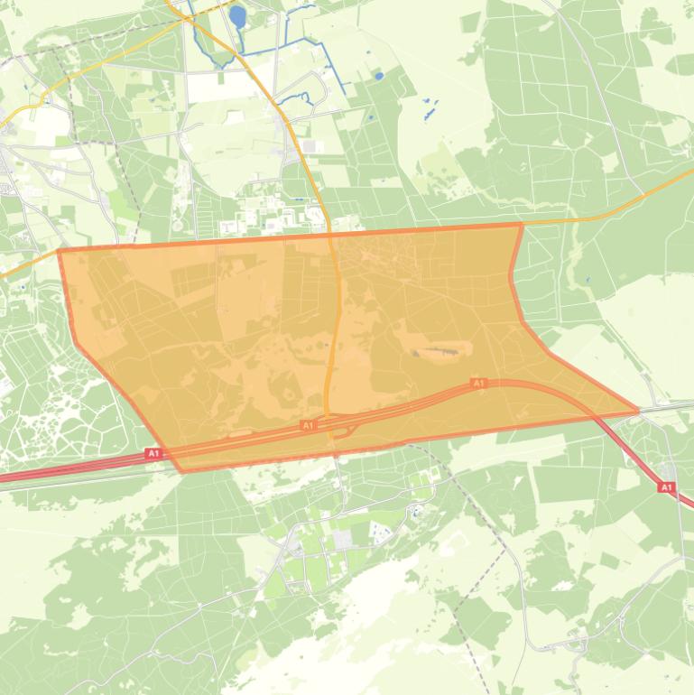 Kaart van de buurt Bosgebied Nieuw Milligen.