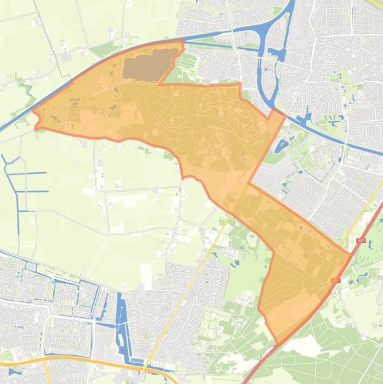 Kaart van de buurt Bosgebied-Oosterhout.