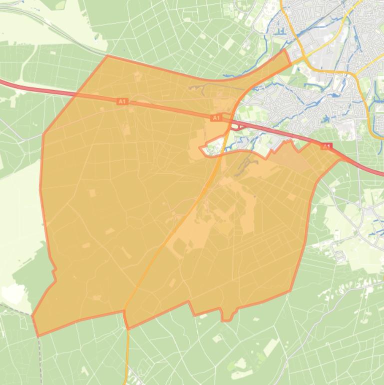 Kaart van de buurt Bosgebied Ugchelen.