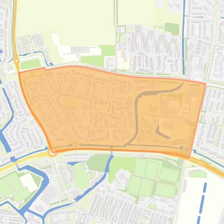 Kaart van de buurt Bossenburgh - Weyevliet.