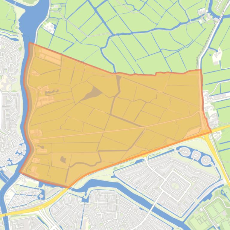 Kaart van de buurt Boterhuispolder.