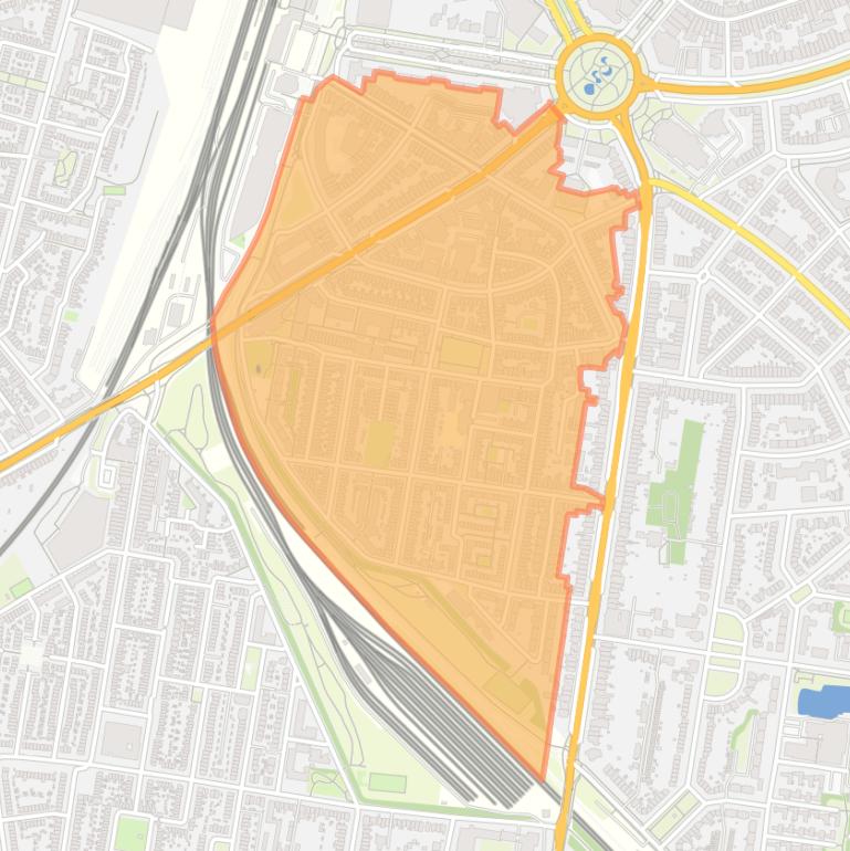 Kaart van de buurt Bottendaal.