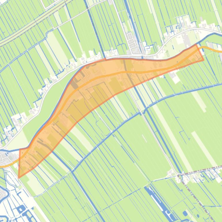 Kaart van de buurt Boven-Haastrecht.