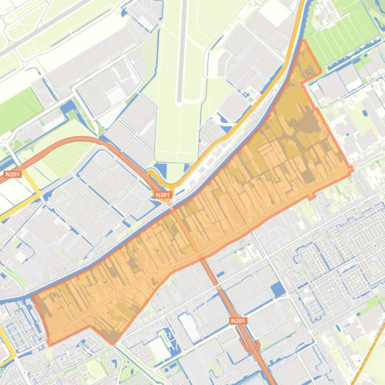 Kaart van de buurt Bovenlanden.