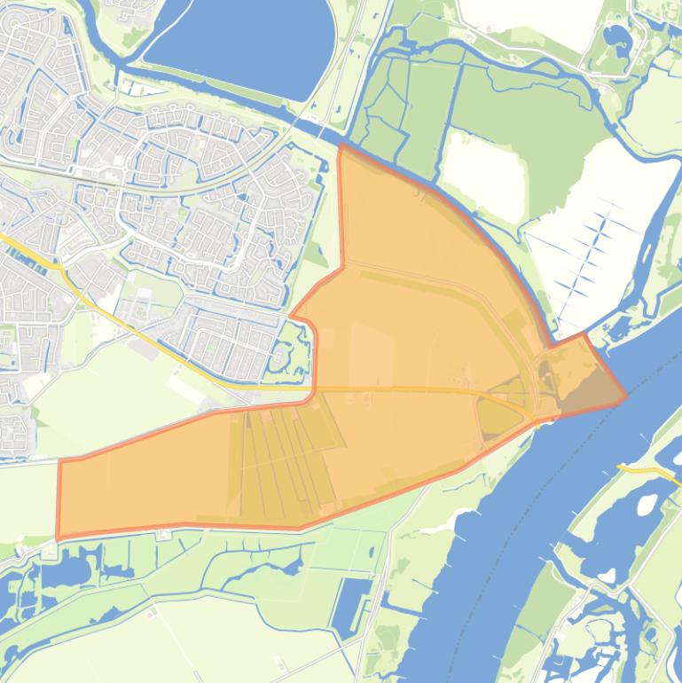 Kaart van de buurt Bovenpolder.