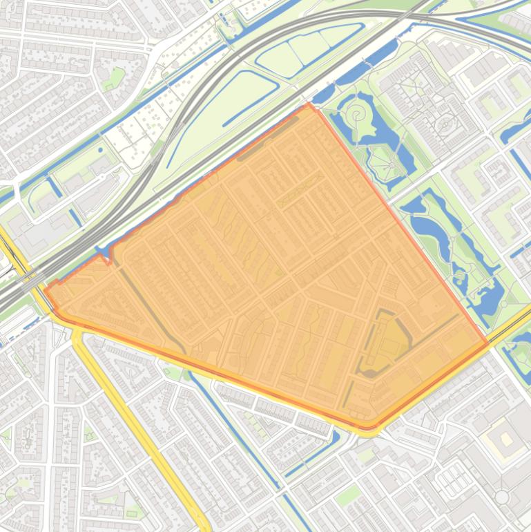 Kaart van de buurt Bovenveen midden.