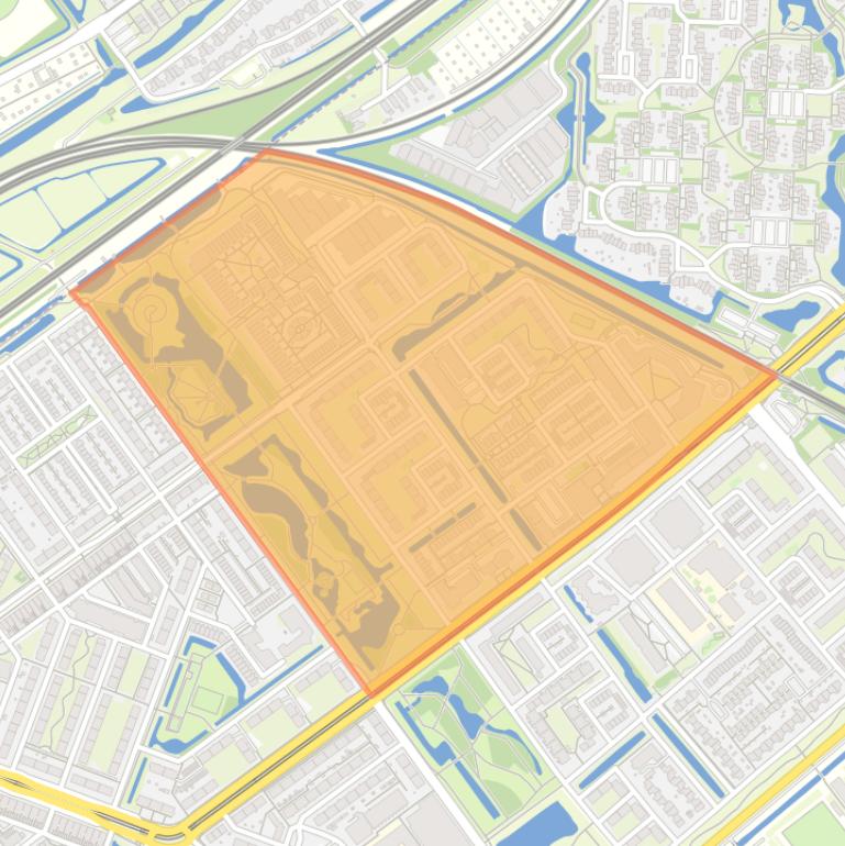 Kaart van de buurt Bovenveen noord.