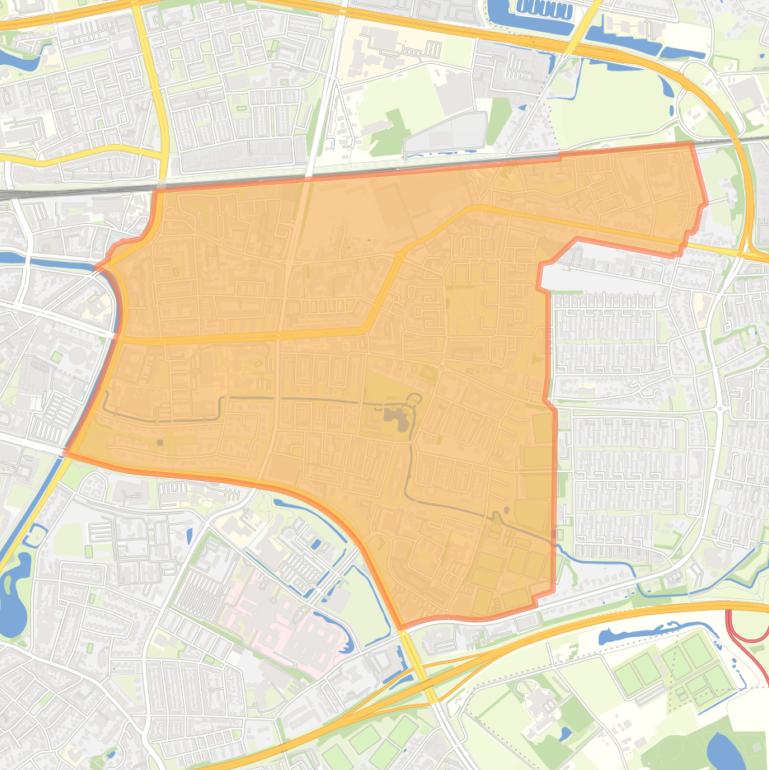 Kaart van de buurt Brabantpark.