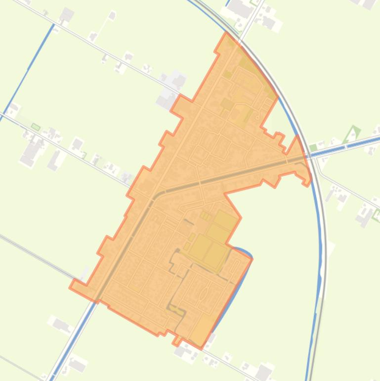 Kaart van de buurt Breezand (woonkern).