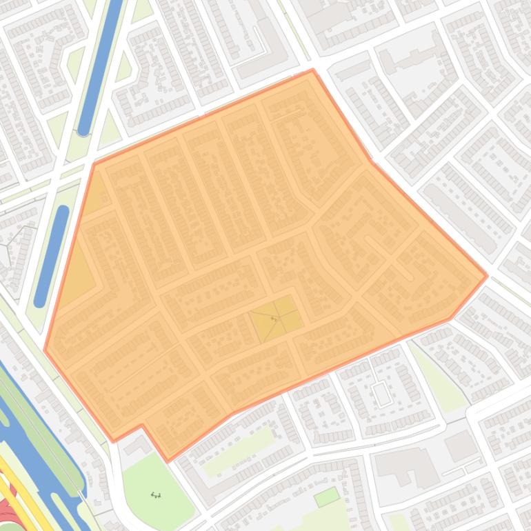 Kaart van de buurt Breitnerstraat en omgeving.