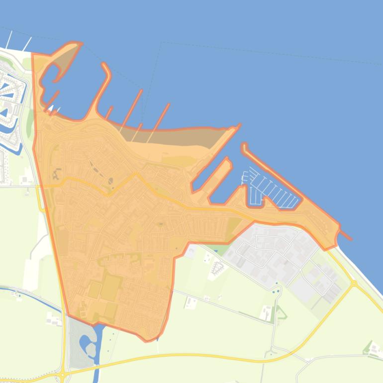 Kaart van de buurt Breskens.