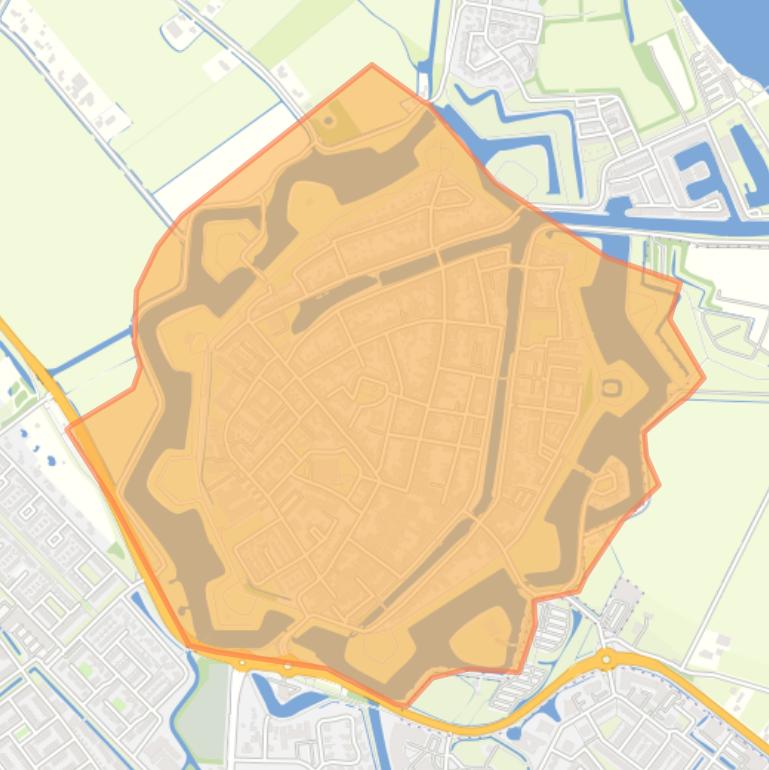 Kaart van de buurt Brielle.