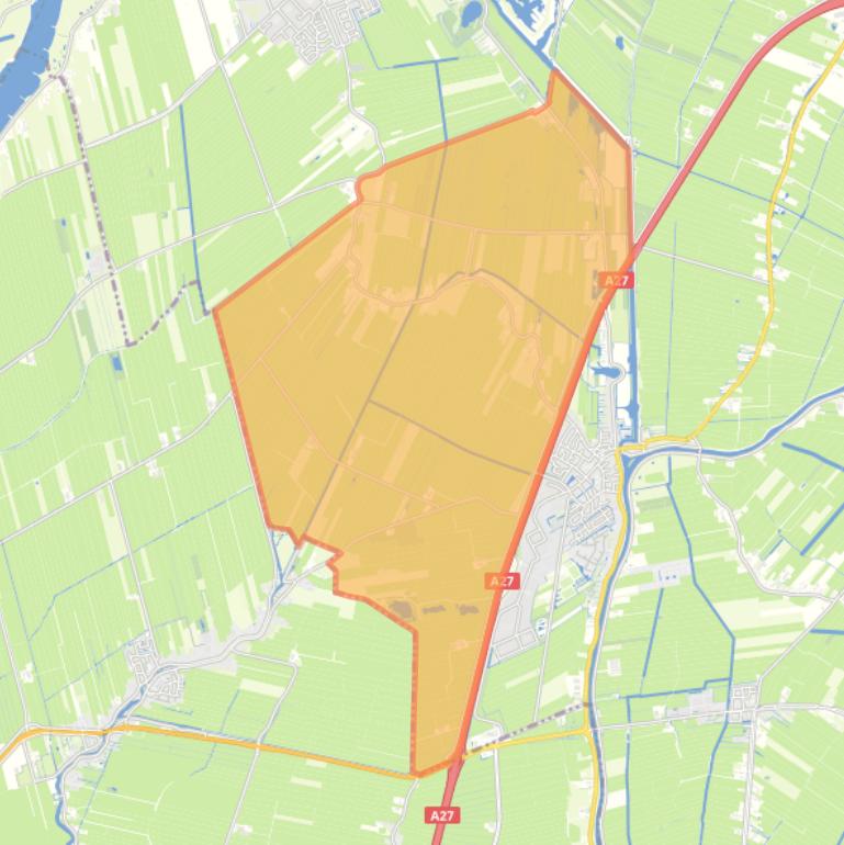 Kaart van de buurt Broek.