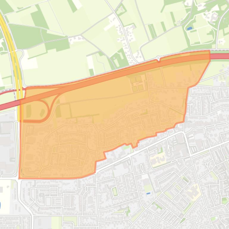 Kaart van de buurt Broekhoek - Monseigneur van Den Hurklaan.