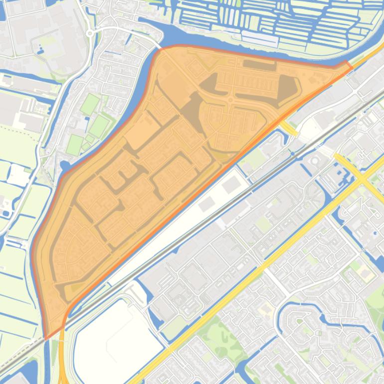 Kaart van de buurt Broekhorn.