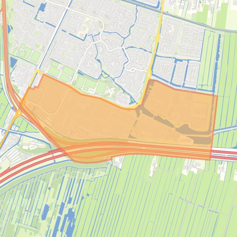 Kaart van de buurt Broekvelden-Groote Wetering.