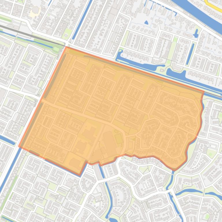 Kaart van de buurt Broekvelden-Noord.