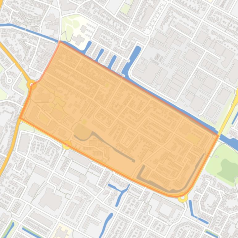 Kaart van de buurt Brouwerlaankwartier.